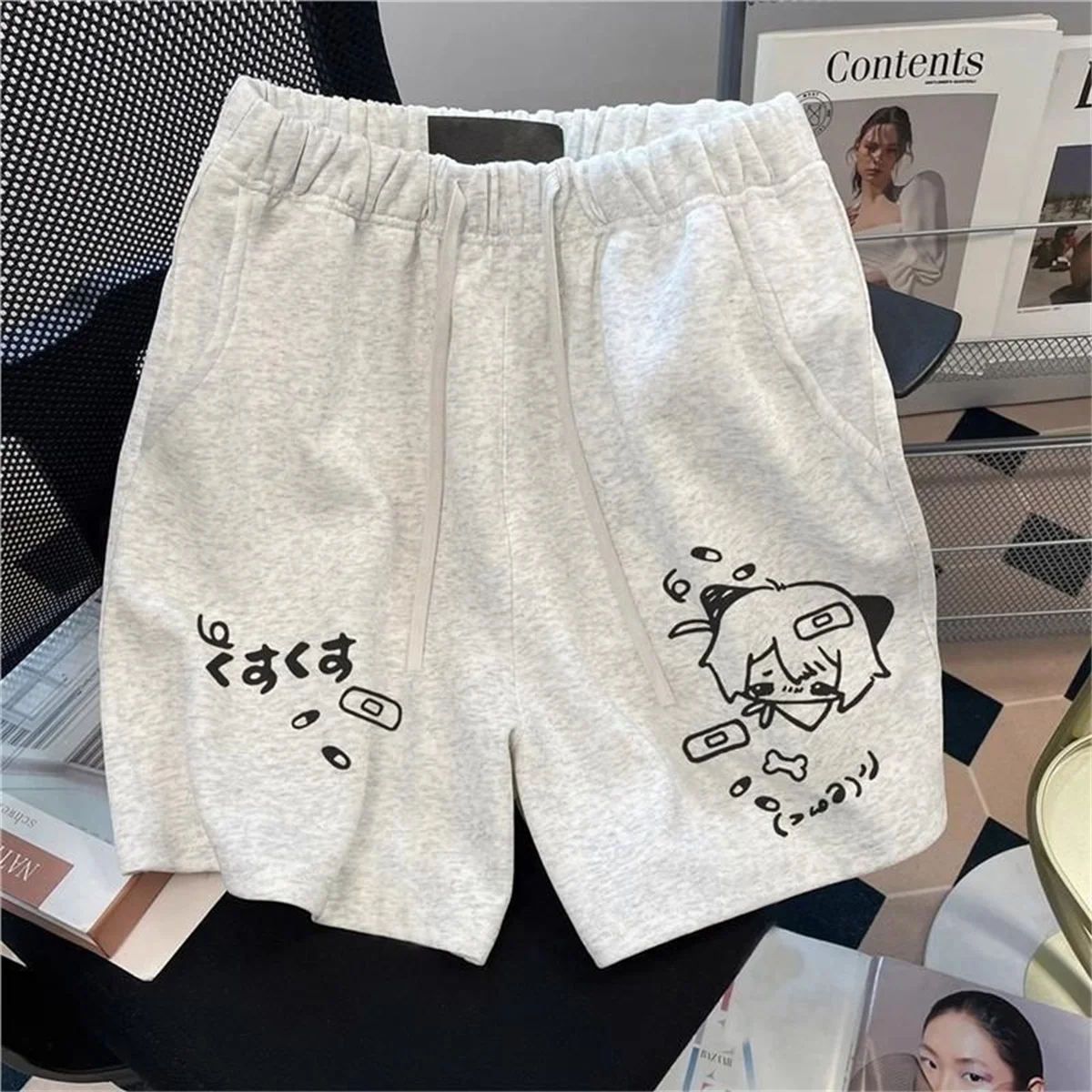 2025 Shorts for Women's Kawaii Women Clothing Japanese Summer Short Pant Print Drawstring Casual Y2k Pantalones Fashion Bottoms