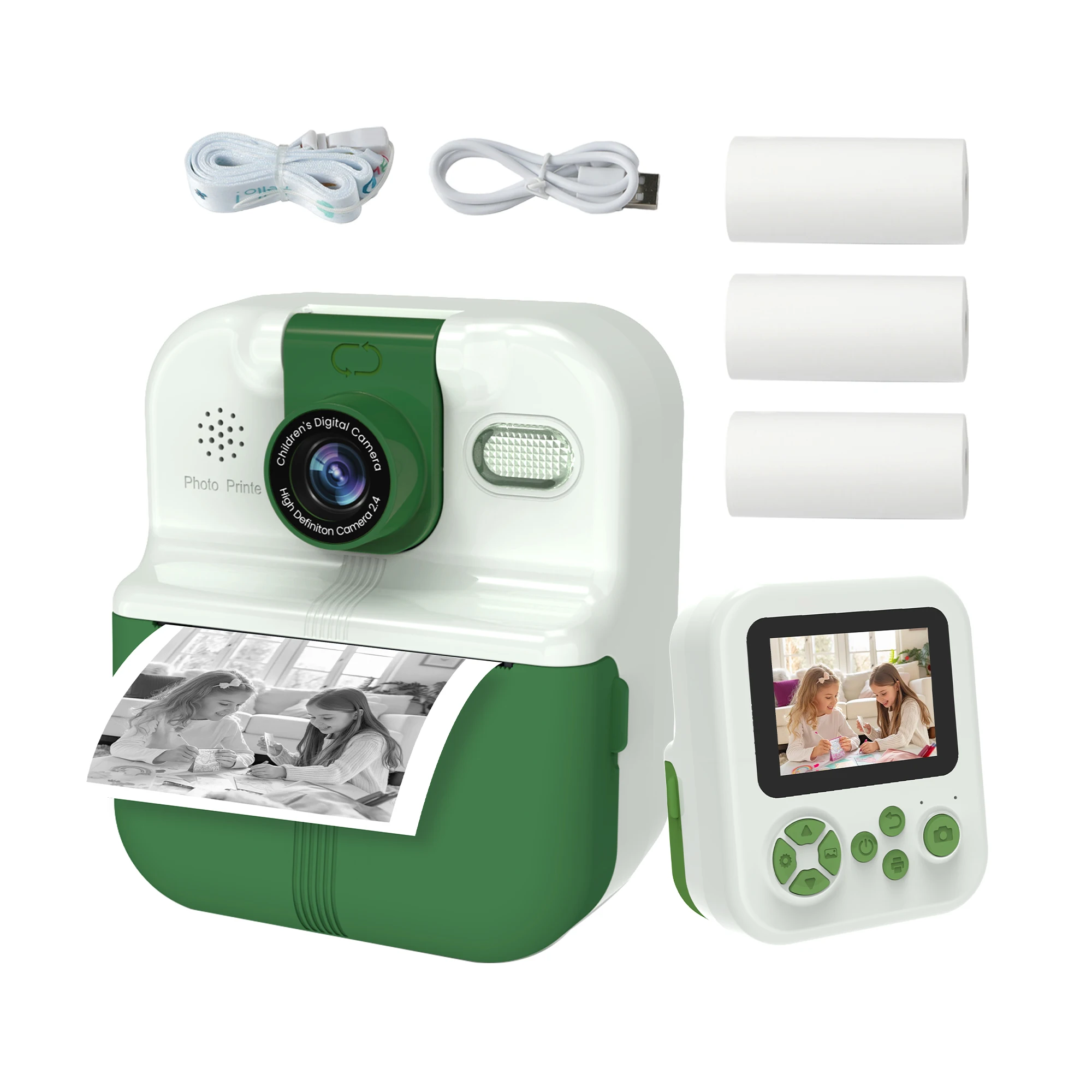 

AIMO 2025 New Arrivals P02 Digital Instant Photo Cameras Instant Print 2.4 Inch Screen Instant Camera Thermal Printer for Kids