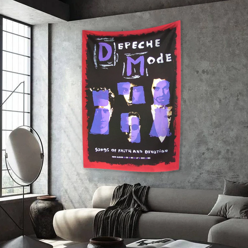 British Rock Band Depeches Tapestry Modes Rock And Roll Music Home Decor Large Fabric Wall Hanging Covering Bedroom Backdrop