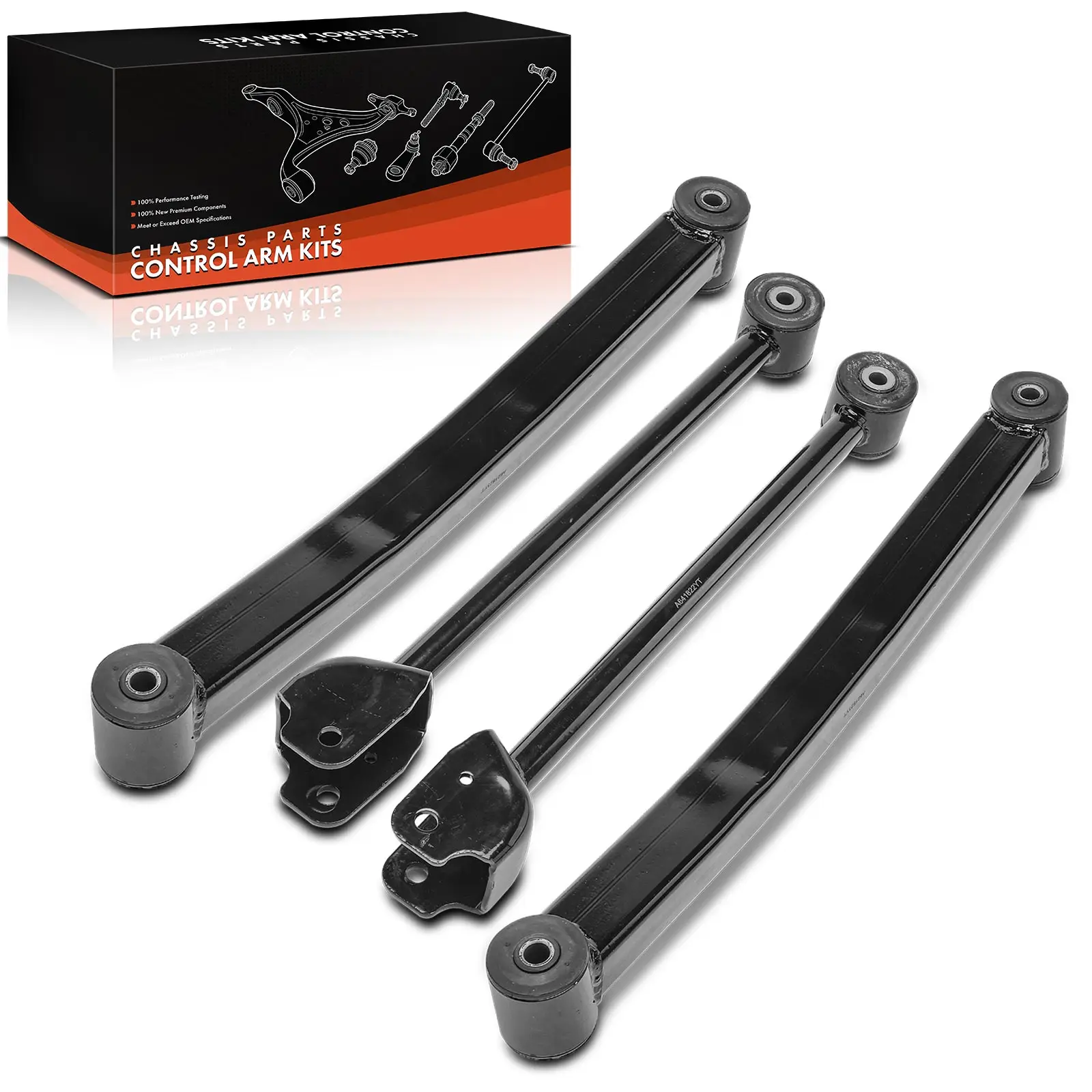 Frankberg 4-delige draagarmset vooras onder voor Jeep Wrangler III JK 2007-2017 MS25183 K641822 RK621823 CMS25182
