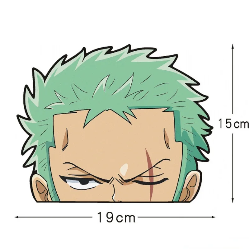 One Piece Luffy Roronoa Zoro Sticker Reflective Car Decal Cartoon Anime Car Body Masking Scratches Sticker Cute Auto Accessories