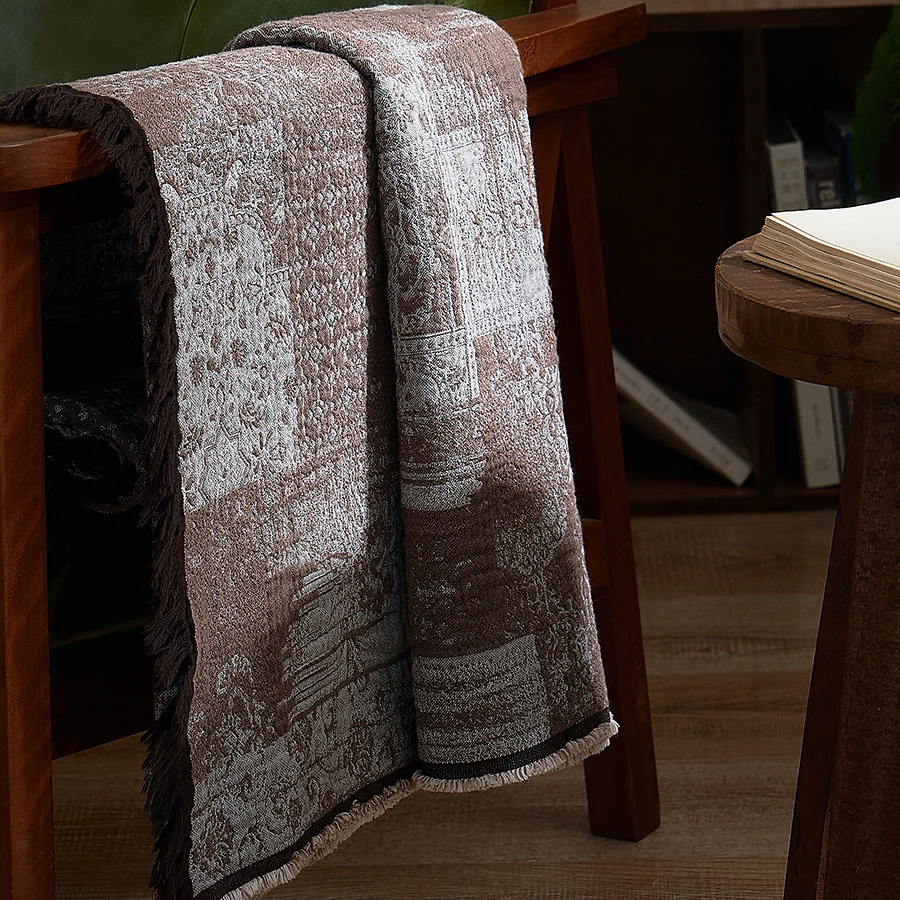 بطانيات AI WINSURE-Retro للأريكة والمكتب والقطن الناعمة للبالغين، تصميم كبير وفاخر، لغرفة المعيشة وغرفة النوم