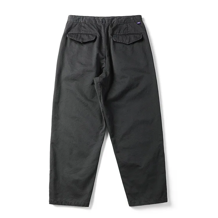 Japanese Retro Streetwear Heavyweight Raw Canvas Cargo Pants - Straight-Cut Utility Work Pants Cityboys for Men High Quality