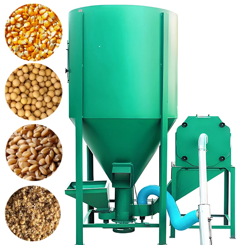 Animal Feed Grinder Mixer Machine Combined Crushing Mixing Equipment for Poultry Livestock Farm Use High Efficiency