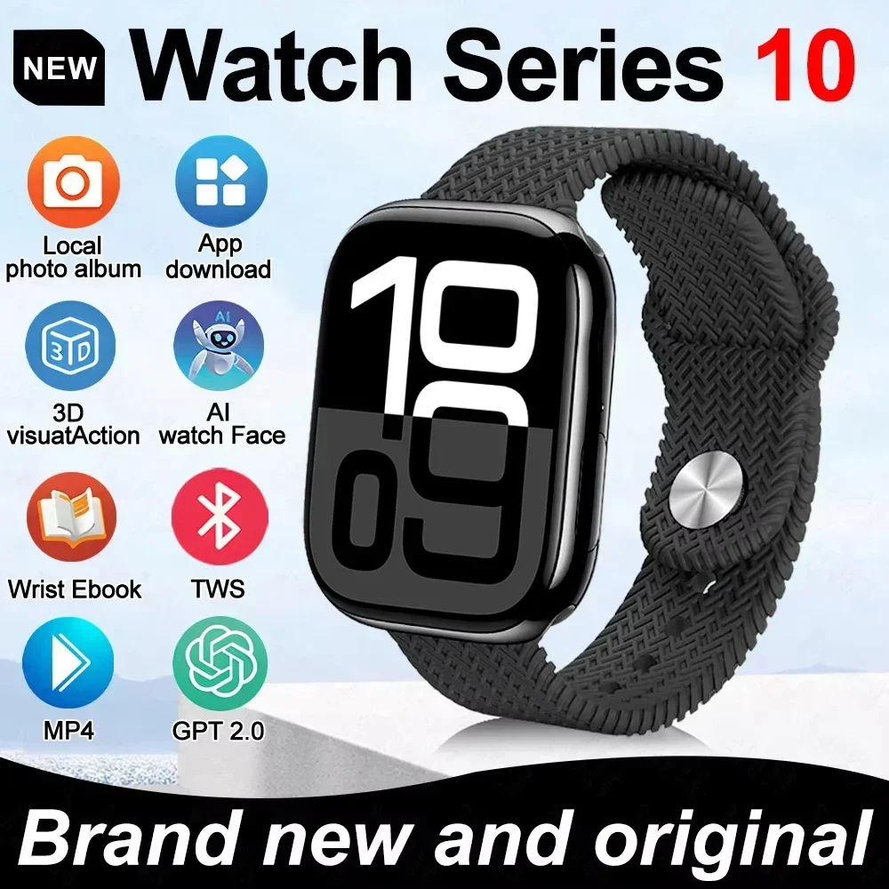 2025 جديد لساعة أبل 10 برو ساعة ذكية للرجال HD AMOLED 4GB ذاكرة في الوقت الحقيقي صور الموسيقى ثلاثية الأبعاد المحيطي BT دعوة ساعة ذكية للنساء #1