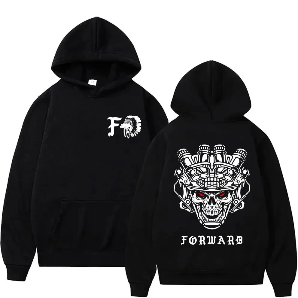 

Forward Observations Group Skull Double Sided Print Hoodie Male Fashion Oversized Pullover Men Women's Vintage Casual Hoodies