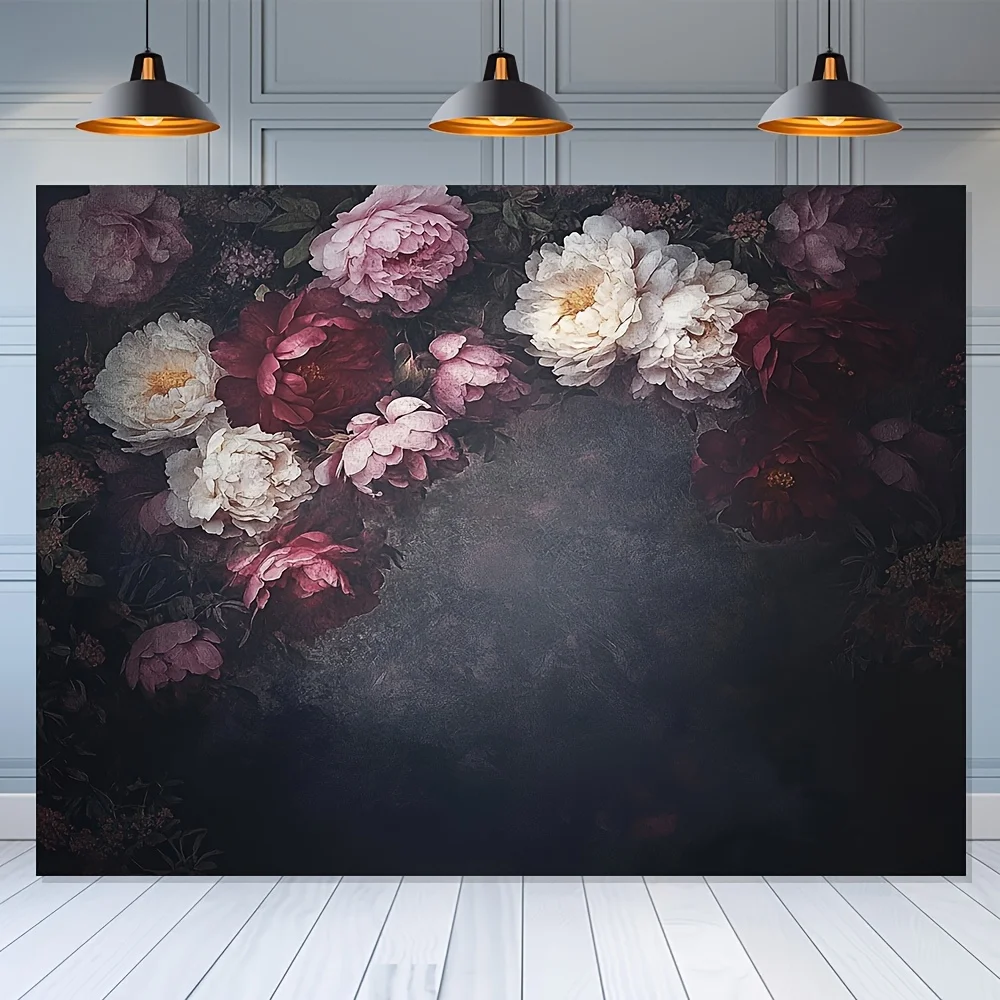 Elegant Peony Floral Wall Tapestry Vintage Art Decor for Living Room Bedroom