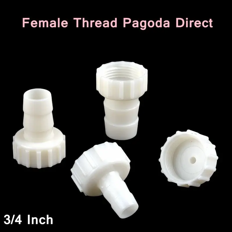 5~10PCS Female Thread Pagoda Direct Connector Aquarium Tank Air Pump Water Pipe Accessory Irrigation Fittings ABS G3/4 To 6~20mm