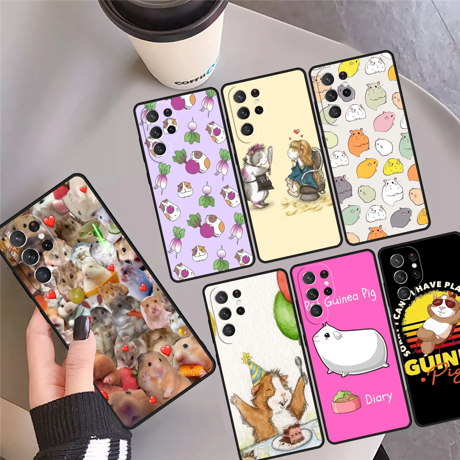 

Чехол для телефона с морской свинкой, чехол для Samsung Galaxy S24 S25 Ultra 23 S22 Plus S21 FE S20 Note 10 Pro Note 20 Ultra