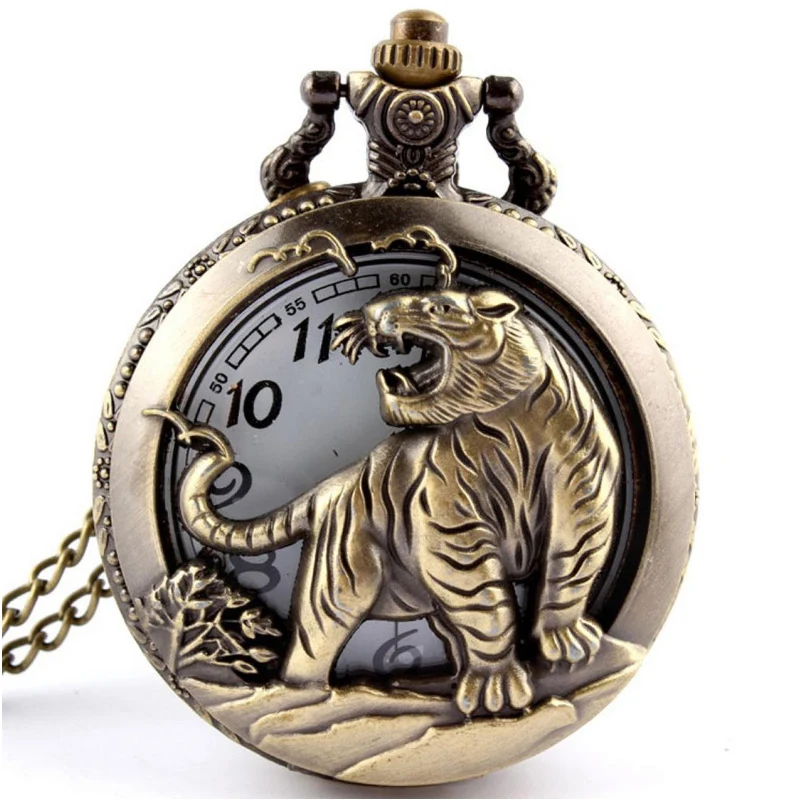 Antique Vintage Pocket Small Watch Quartz Pocket Watch With Chain Round Case Pendant Necklace Men Gift Delicate Dustproof Watch