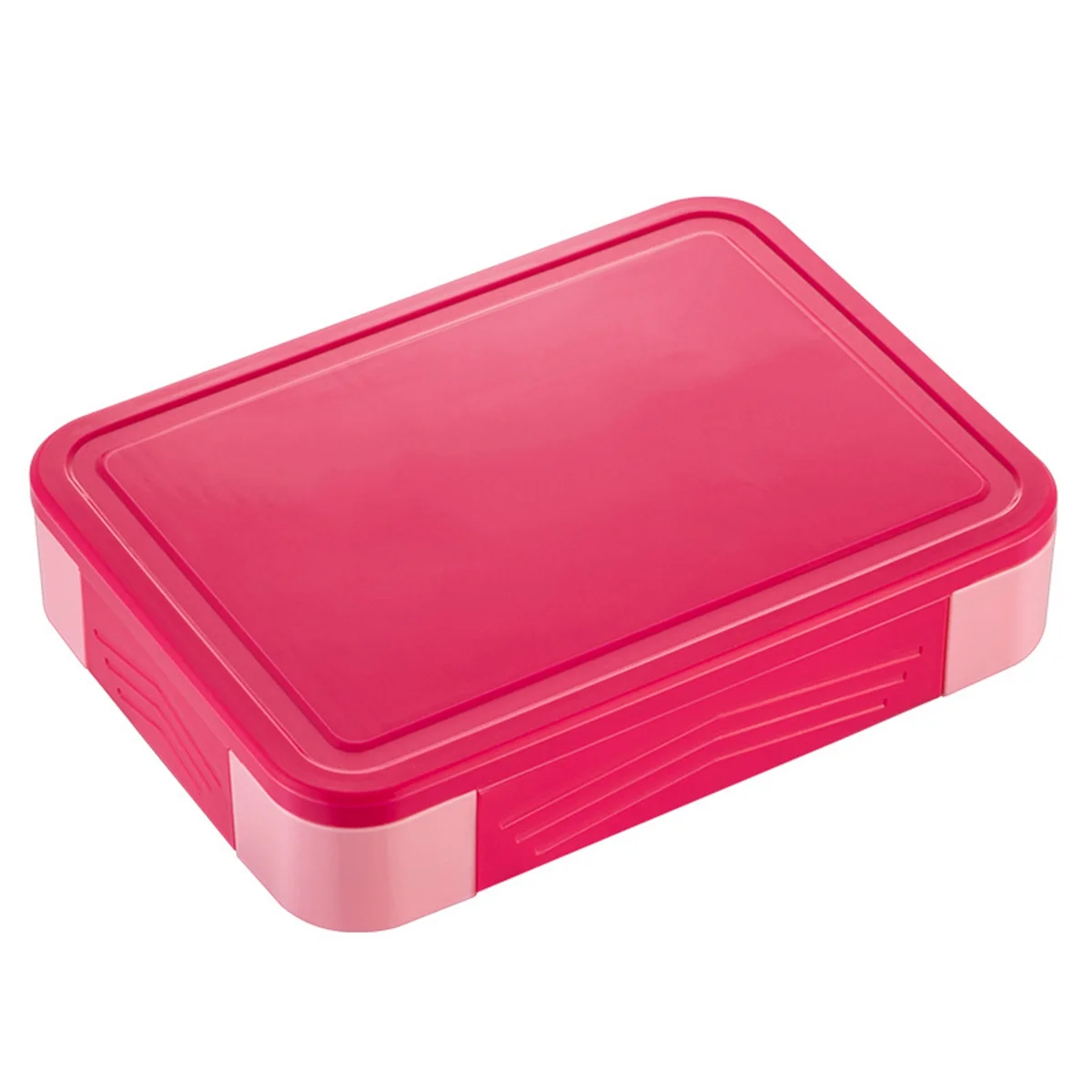 Bento Lunch Box Kids, Bento Box Lunch Box Adults with 5 Compartments and 1 Salad Dressing Containers, Snack Box Rose Red