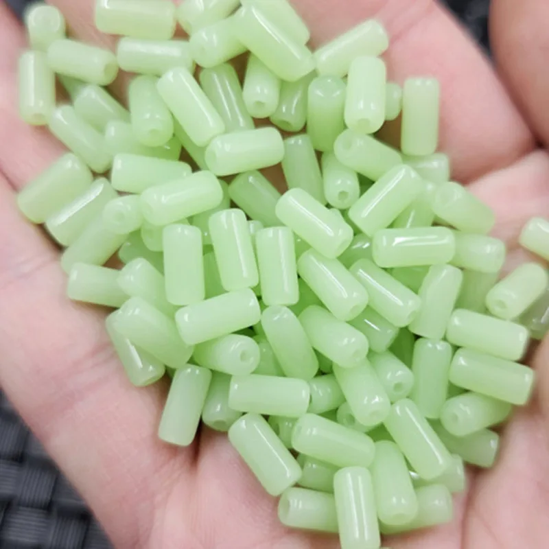 1pcGrape Green Straight Tube Scattered Beads Imitation Aventurine as Right as Rain BeadsdiyBracelet Necklace Accessories Beads W