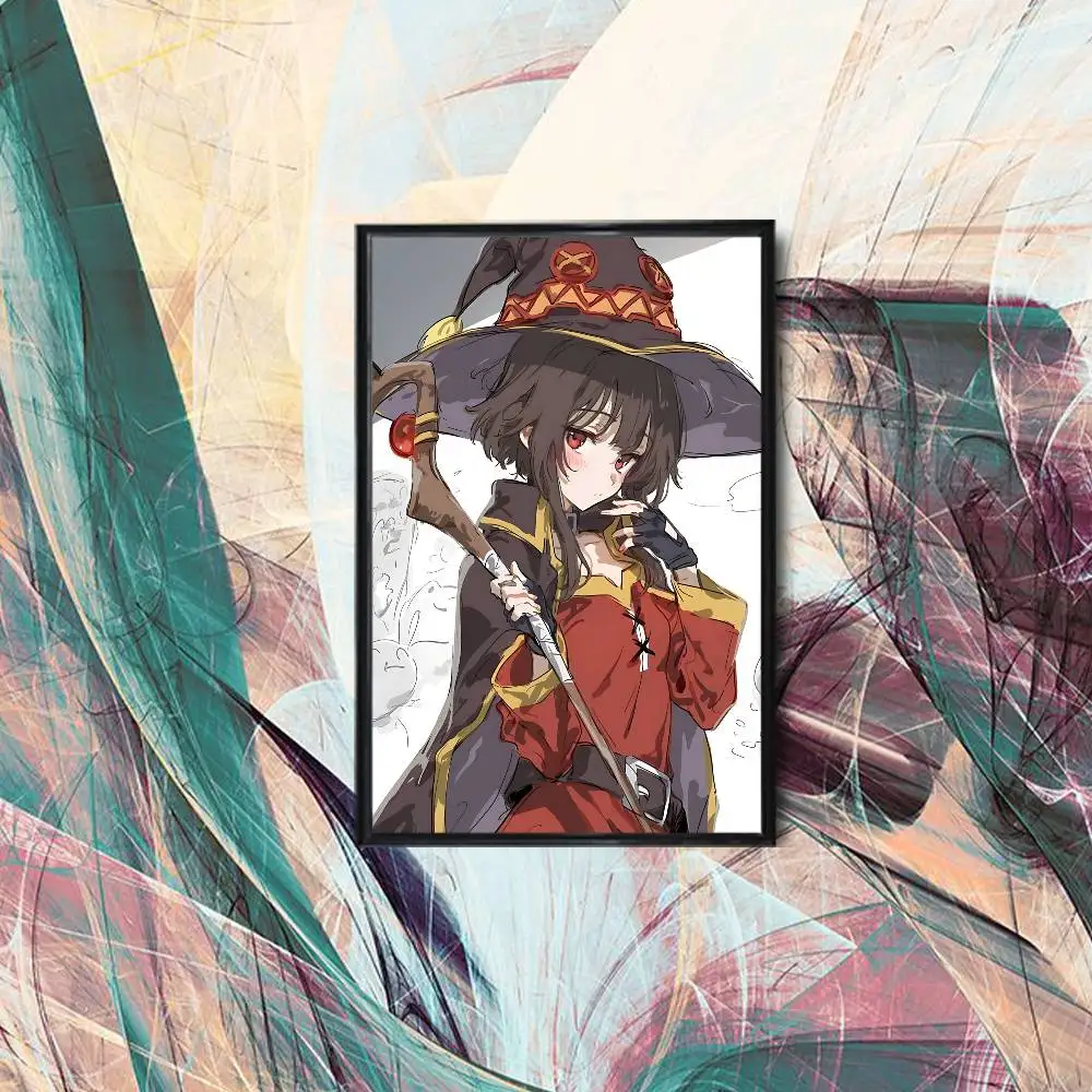 Goddess Aqua KonoSuba Megumin Poster HD Art Sticky Wall Waterproof Home Living Room Bedroom Bar