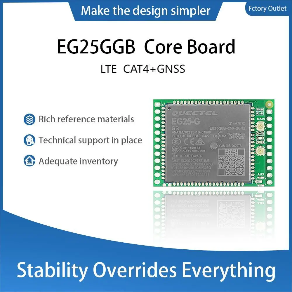 Original EG25 Series LTE CAT4 Module Support GNSS EG25GGB Core board kits with Antenna Global band 4G Double-row needle board