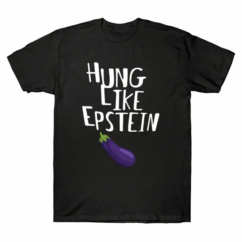 Hung Like Epstein Eggplant Funny     Navy Tee Anime Graphic T-shirts for Men Clothing Women