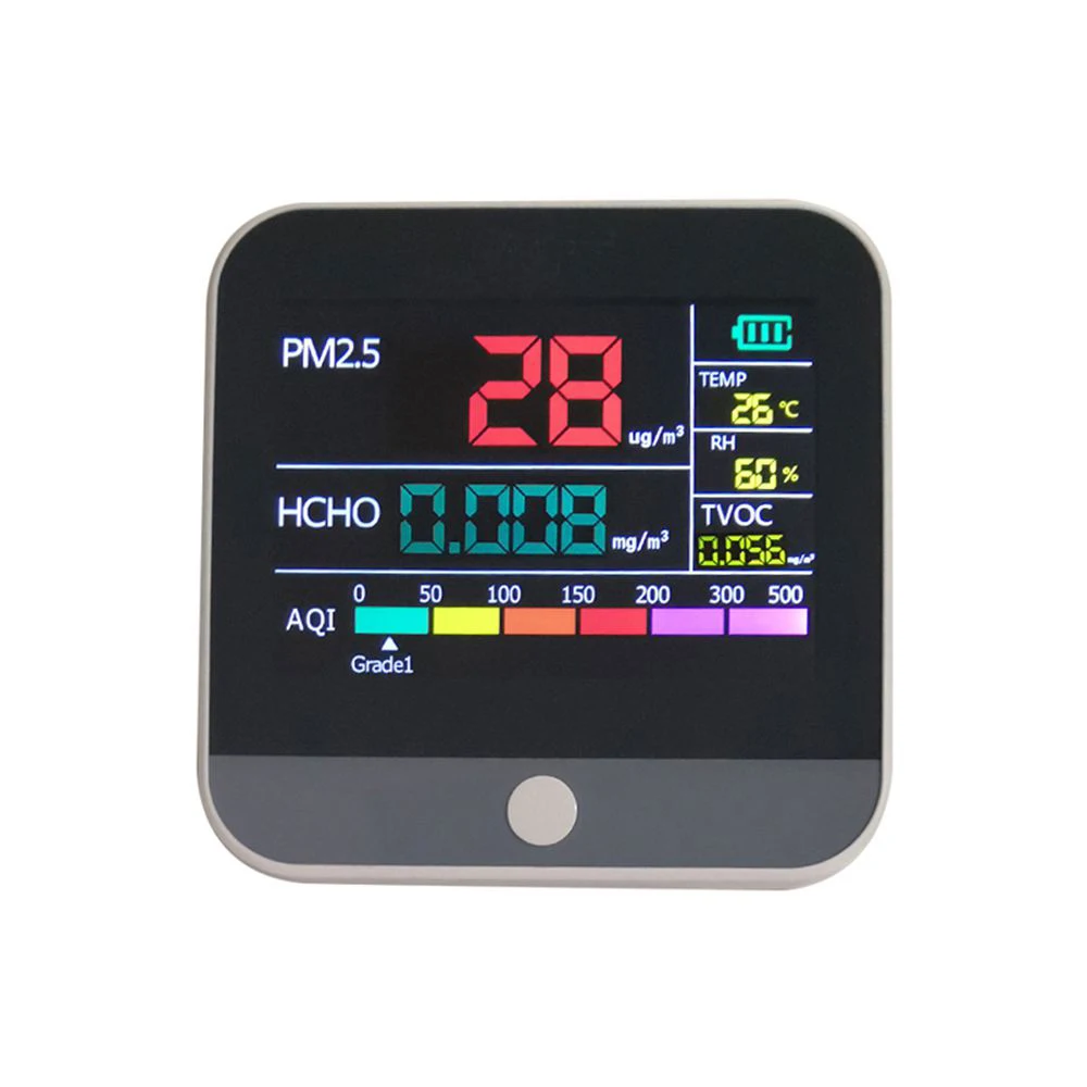 Dienmern New DM306 Portable 6 in 1 Air Quality Detector LCD Display PM2.5/HCHO/TVOC Sensor Tester,Home Gas Monitoring System