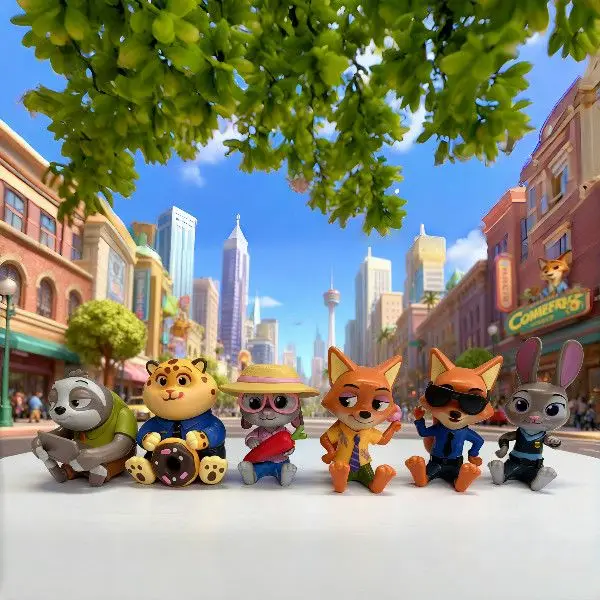 ديزني زوتوبيا جودي هوبس نيك وايلد أنيمي الكرتون دمى لطيف أرقام الحلي الإبداعية نموذج ألعاب الطلاب الهدايا بالجملة #3