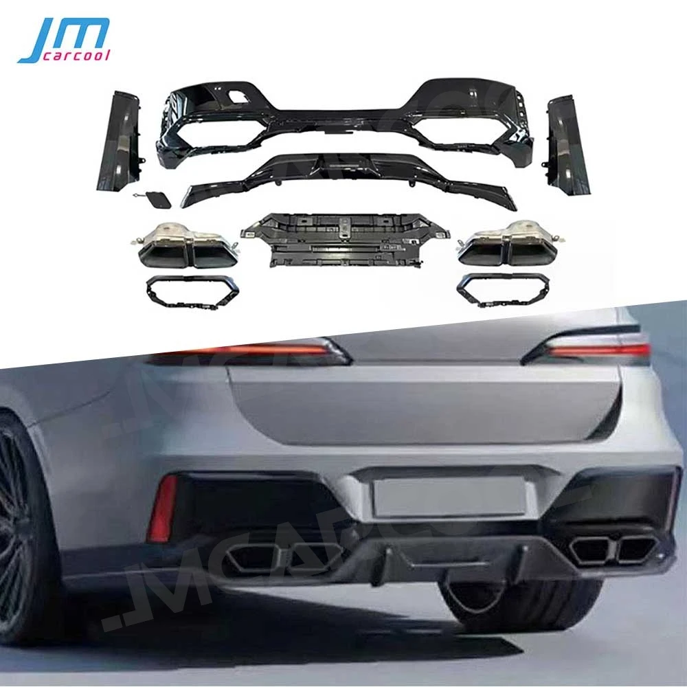 Rear Bumper Diffuser Spoiler Exhaust Tips for BMW 7 Series G70 Sport 2023+ Rear Bumper Guard Car Styling Body Kits Accessories