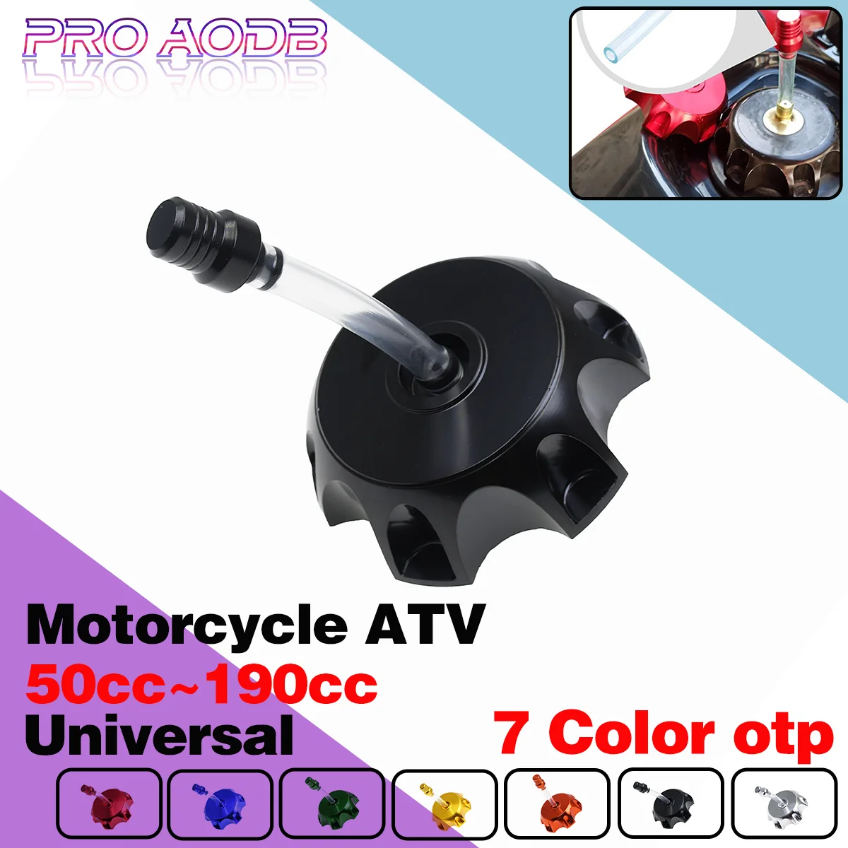 53mm aluminum Gas Fuel Tank Cap Cover For Kayo Bse Chinese CRF TTR KLX 50 70 90 125 110 140 150 160 190 cc Dirt Pit Bike Parts