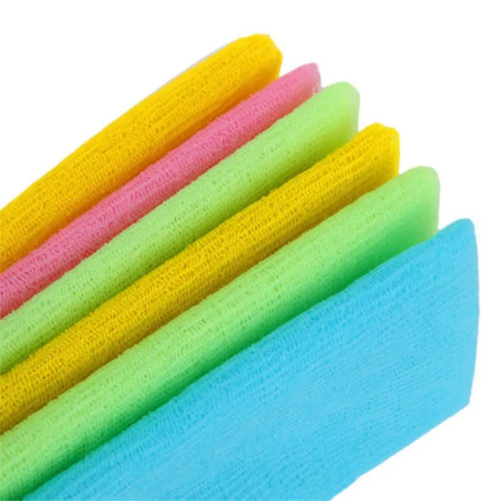 1/3/5 Pcs Random Color Cheap Nylon Hot Sale Washing Towel Scrubbing Bath Shower Cloth Body Cleaning