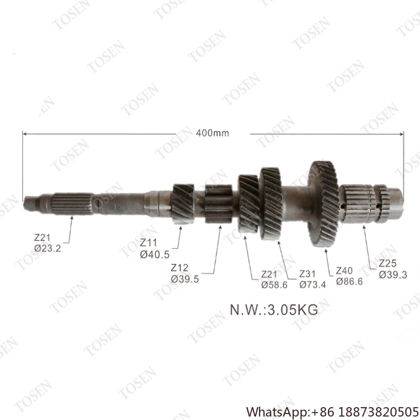 Transmission Spare parts 9820458380 counter gear for fiat ducato car