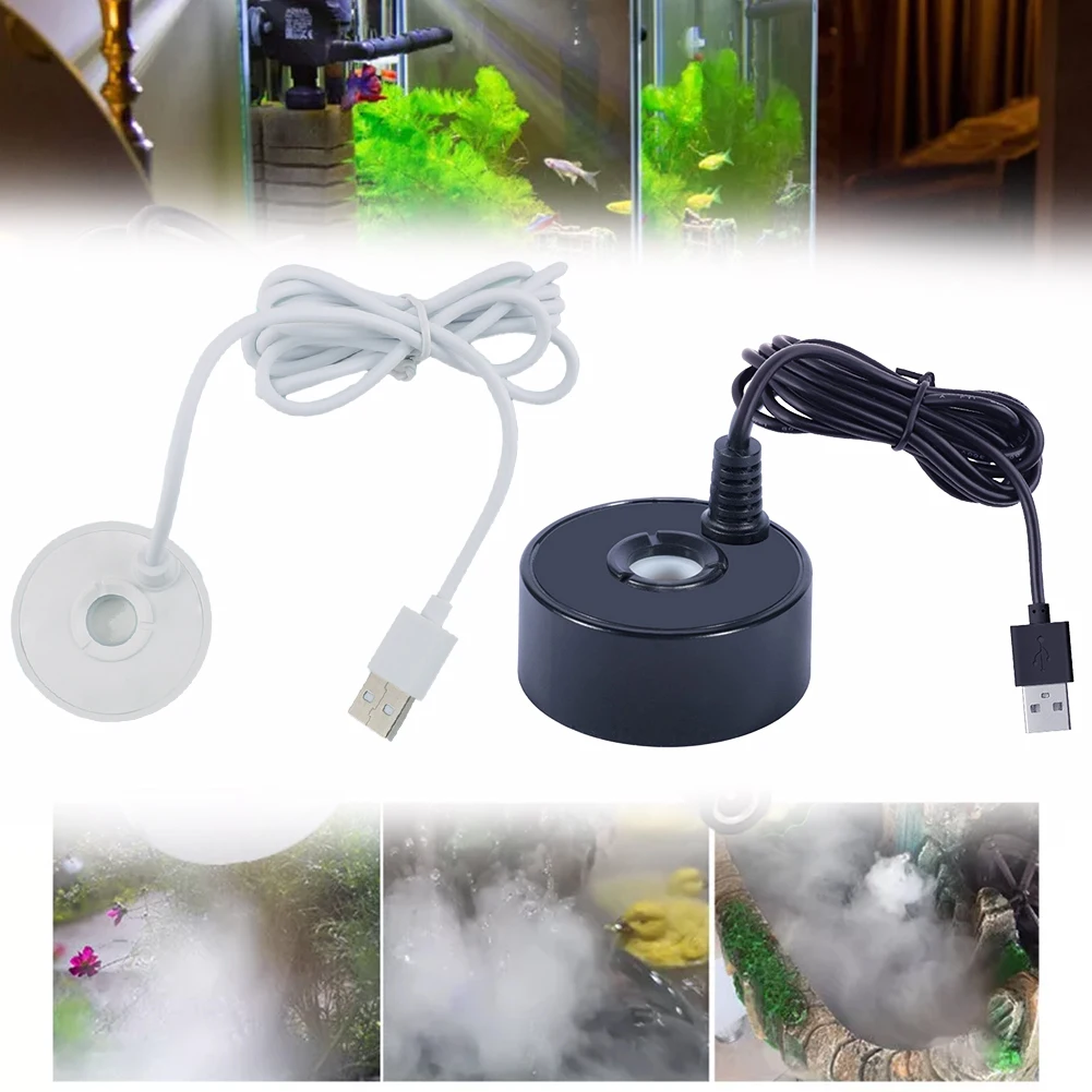 2-IN-1 USB 5V Water Pump Ultrasonics Atomizer Mist Maker Fogger Fountain Pond Garden Rockery Fish Tank Landscaping Humidifier