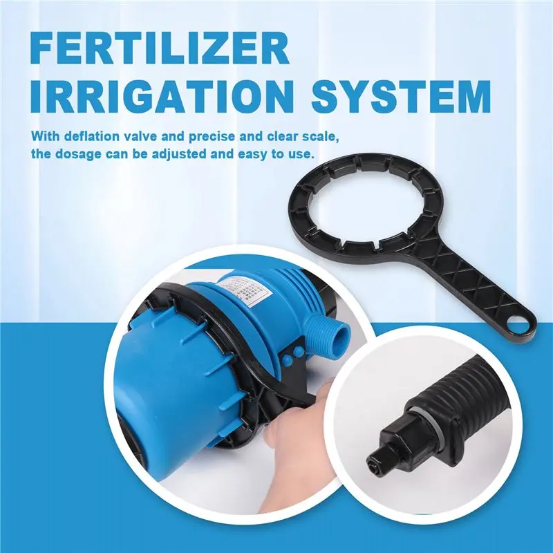 B62B-Fertilizer Pump Water Powered Dosing Pump Mix Chemical Injector Proportioning Dispenser Liquid Mixer Livestock Fertilizer