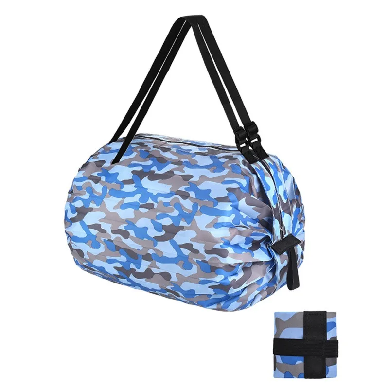 1 Stück faltbare Einkaufstaschen, faltbare Aufbewahrungstasche mit Griff, tragbare Reise-Tarnhandtaschen, große Kapazität, Nylontasche – Detail 40