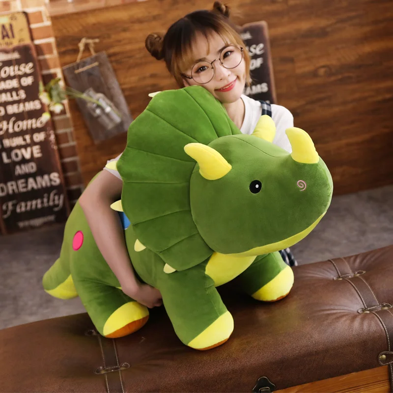 Peluche Creativo de Triceratops y Estegosaurio, Juguete de Peluche Suave, Muñeco de Dinosaurio, Juguete de Peluche para Niños, Regalos de Cumpleaños