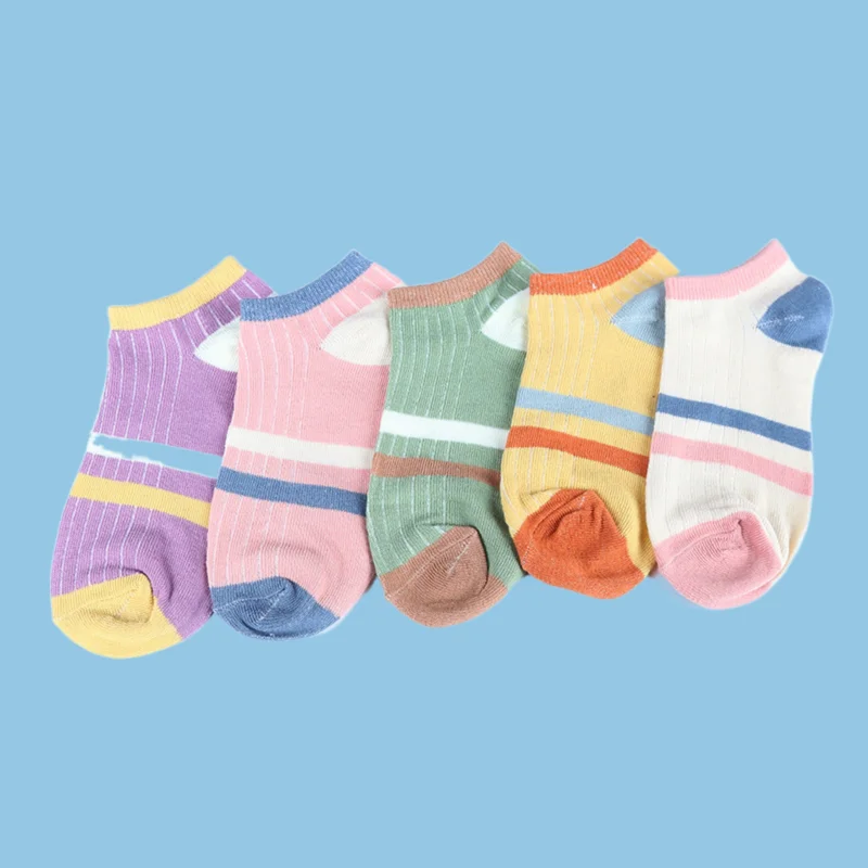 5/10 Pairs 2024 New Women's Summer Thin Socks Deodorant Sweat Wicking Moisture Absorption Color Matching All-match Short Socks