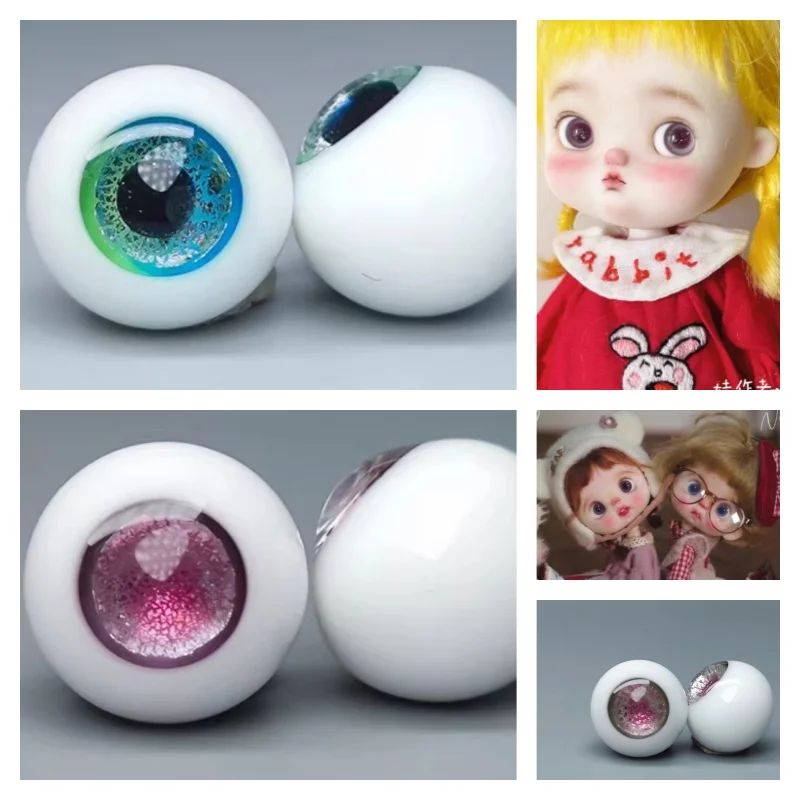 8mm10mm Ob11 Glass Eyeballs Handmade DIY Assembly Production Cartoon Character Dolls Miniature Statues Accessories Eyeballs