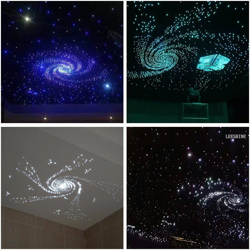1200pcs *0.75mm*4M End Glow Fiber Optic Cable plastic Optical Fiber  for  for all kind LED Light Engine DIY Starry Sky Ceiling