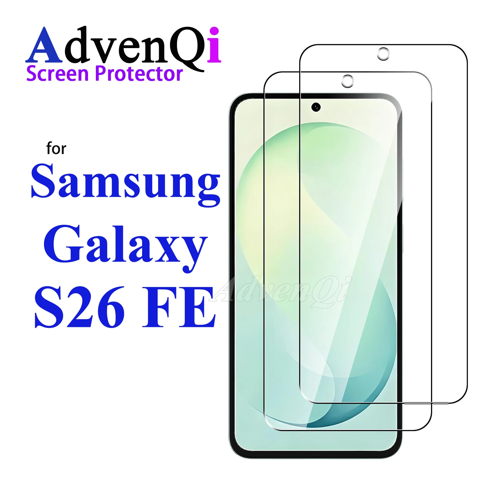 Displayschutzfolie für Samsung Galaxy S26 FE 6,7 Zoll, gehärtetes Glas, HD, 9H, transparent, kratzfest, kompatibel mit Handyhüllen. – Detail 1