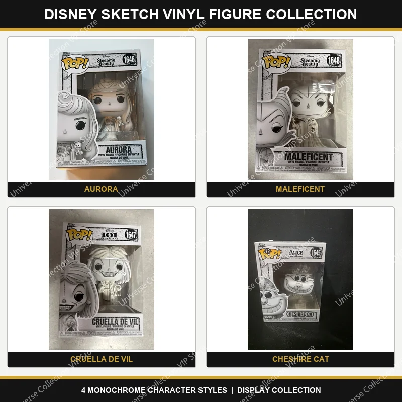 Figuras Coleccionables Funko POP Disney de la Bella Durmiente, Aurora, Maléfica, Gato de Cheshire y Cruella, para Colección y Exhibición