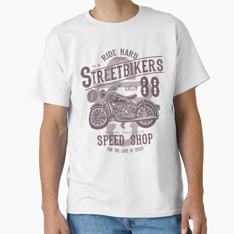 

Street Bikers Funny Ride or die vintage speed race Short-sleeve crewneck T-shirt for motorcycle rider large size tee Adult Tops