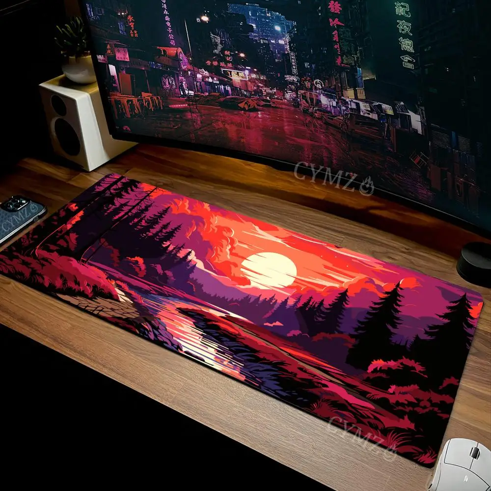 

Forest Valley Sunset Style Design Mouse Pad Desk Mat Gaming pad pc accessories keyboard mousepads 30X80CM mousepad Office carpet