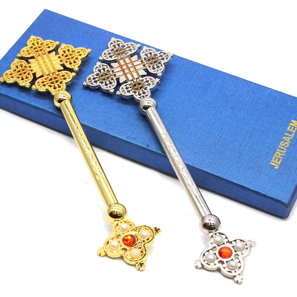 

JERUSALEM-Catholic Hand Cross Crucifix, Religious Ornaments, Blessing Church Decoration, Christian Decoration