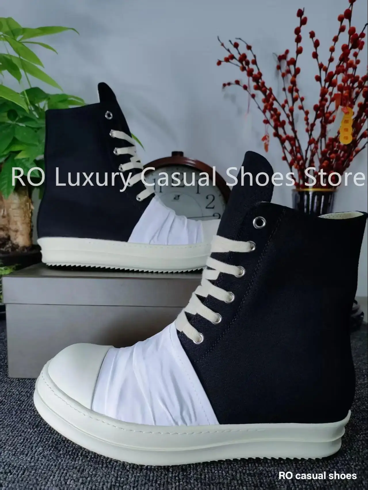 

Мужские повседневные кроссовки-хайтопы и женские классические черные кеды из канваса с белыми тканевыми вставками, на молнии и шнуровке, ботинки до щиколотки