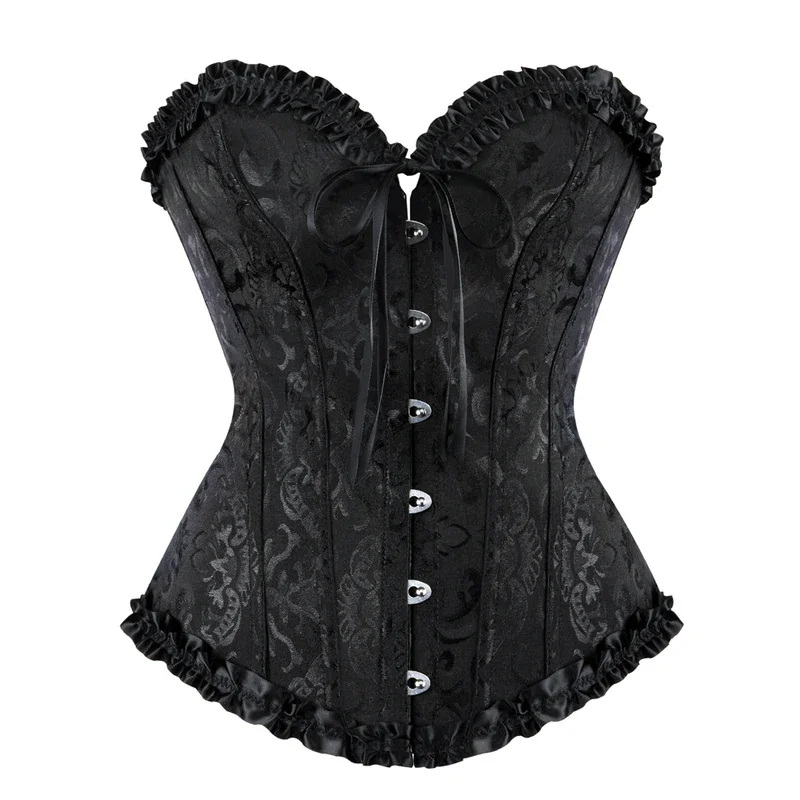 Sexy women bustier lace up corset top corset boned waist trainer lingerie overbust corsets body shaper corsets for women