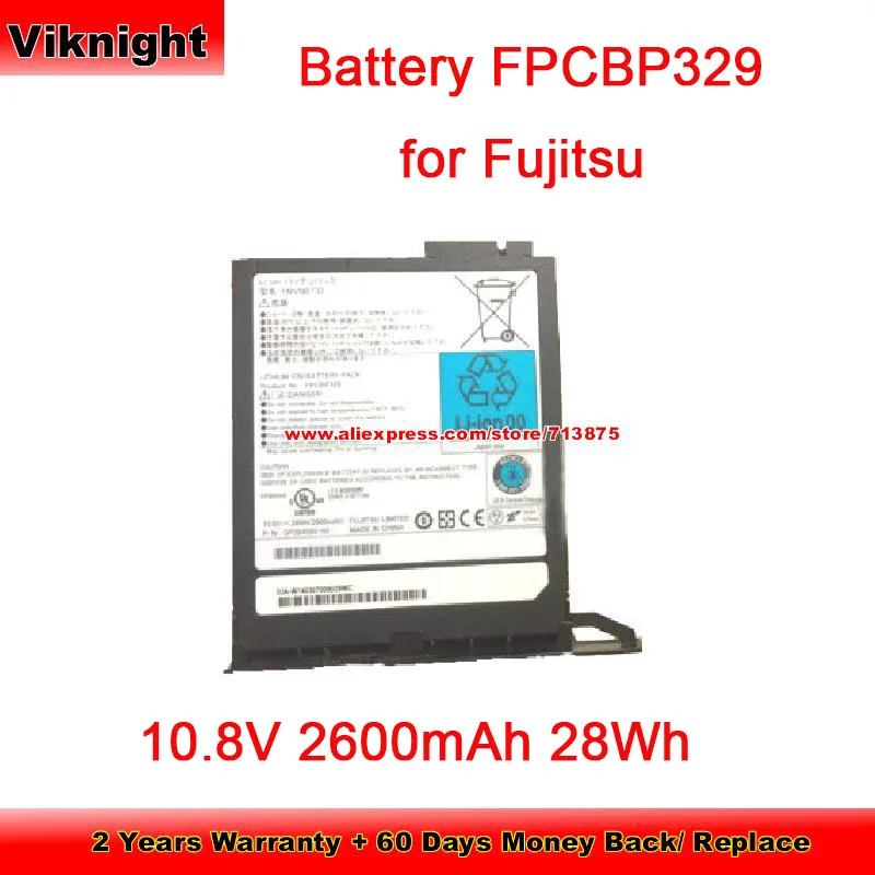 

Battery FPCBP329 FMVNBT33 for Fujitsu 10.8V 2600mAh 28Wh CP384585-02 Li-ion Rechargeable Battery Packs