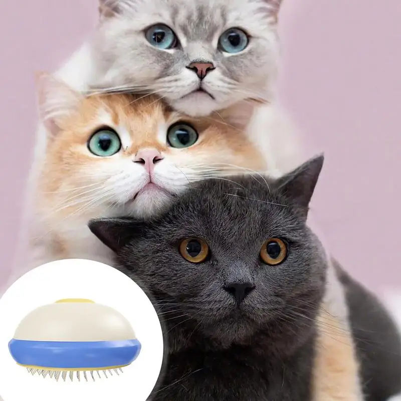 Grooming Brush For Cats Cat Brush For Short Hair Cats With Release Button Dog Shedding Brush For Grooming Gently Removes Loose