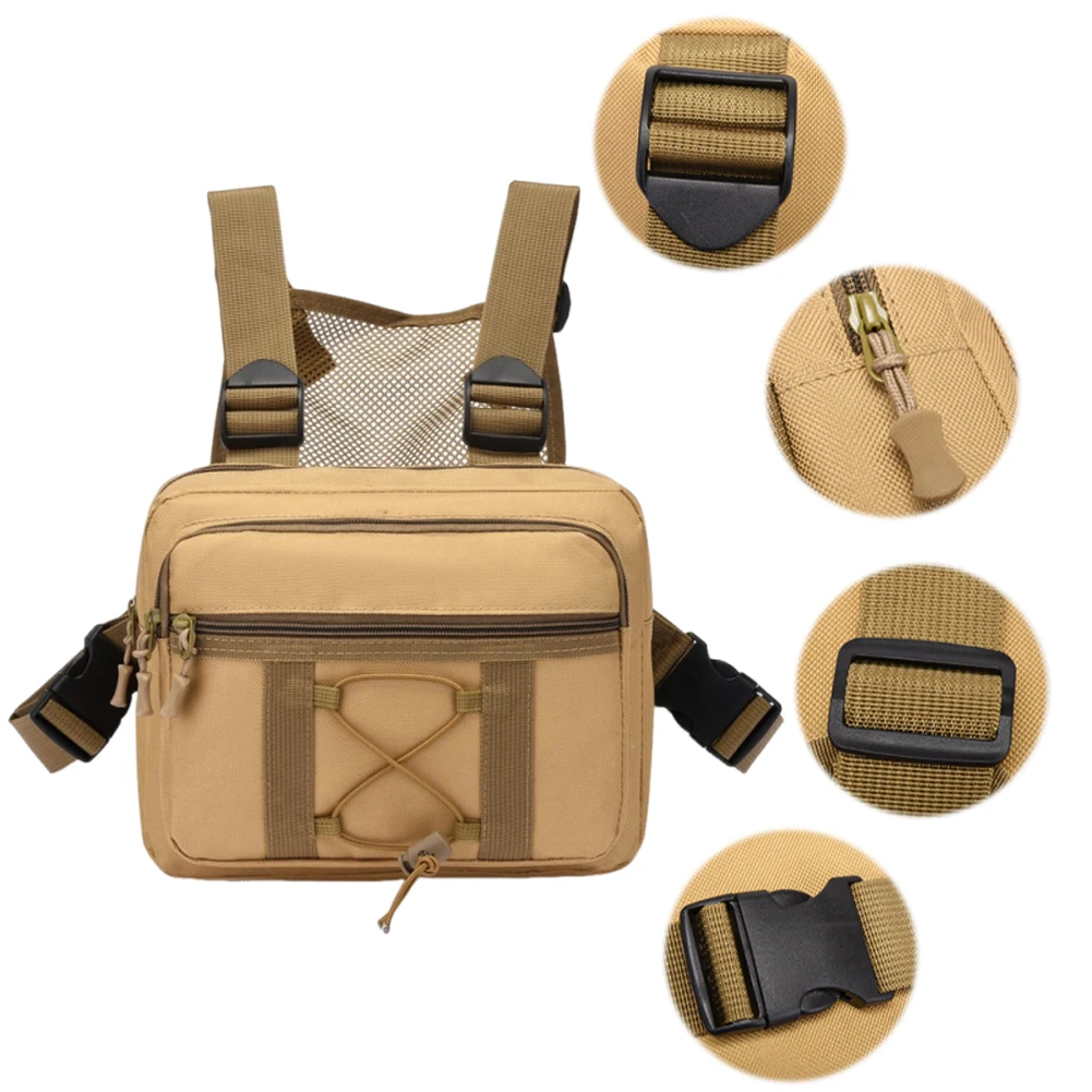 

Outdoor Sports Chest Bag Large Capacity Cycling Chest Bag Multi Pocket Trendy Functional Backpack Travel Commute Sports Backpack