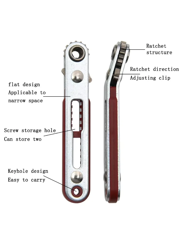 Multifunctional Bidirectional Forward and Reverse Ratchet Screwdriver Elbow Flat Head Wrench Cross Screwdriver Slotted Tool