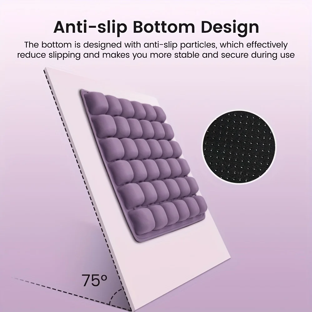 1Pc 36 Airbags Inflatable Back Cushion Press Inflate No Pump Ergonomic Pad Desk Office Chair Portable Adjustable Soft Support