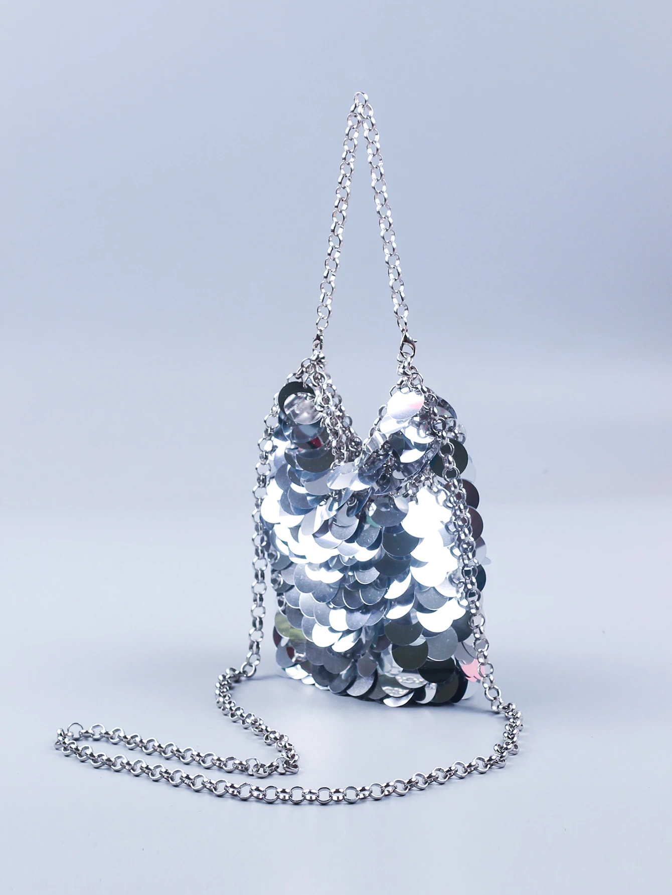 24 new European and American fashion personality sequin small bag for women's cross-body chain dinner bag
