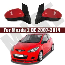 Car Accessories For Mazda 2 DE 2007 2008 2009 2010 2011 2012 2013 2014 Car Exterior Door Rearview Side Mirror Assembly