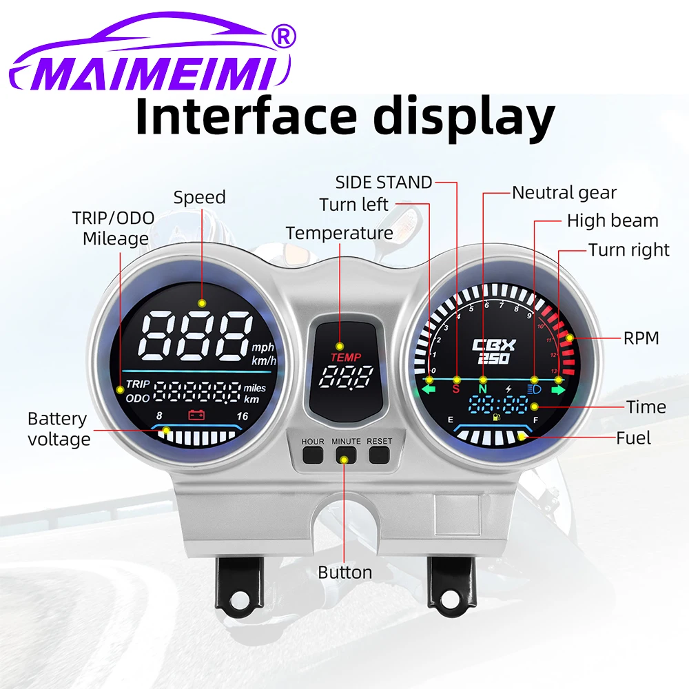  Motorcycle Speedo…