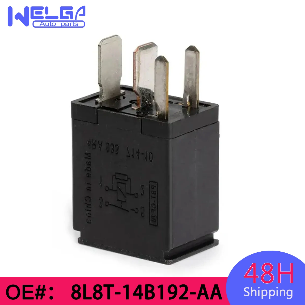 High Quality 1pcs Automotive 4Pins air conditionerCar Relay OEM 8L8T-14B192-AA 8T2T-14B192-AA For Ford Escort Mondeo Blower Horn