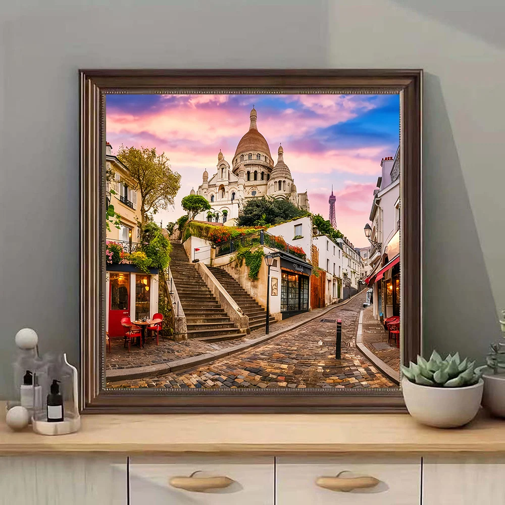 

500/1024PCS Paper Jigsaw Puzzles Paris Sacred Heart Cathedral Puzzle Modern Home Decoration Gift