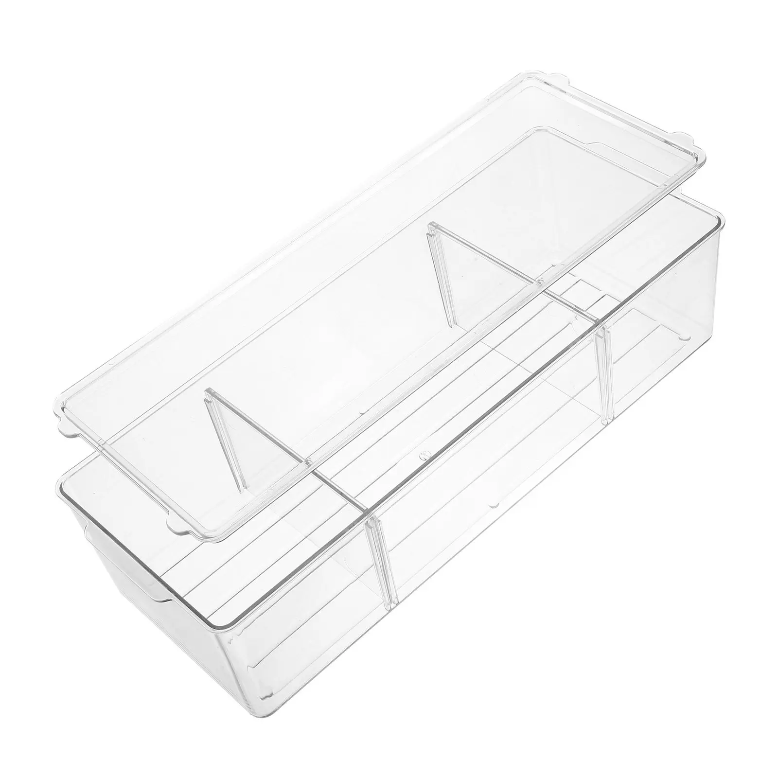 Transparent Plastic Multi-Compartment Cosmetics Storage Box Desktop Organizer for Lipstick Nail Polish Makeup Brushes Perfume